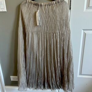 Pas de Calais Gray A-Line Pleated Skirt